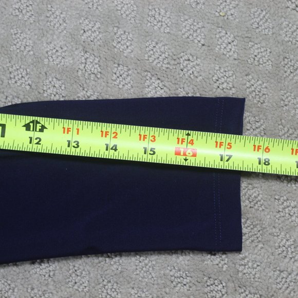 Nina Leonard Size S Navy Blue Knit Swing Zipper Front Dress - Picture 7 of 7